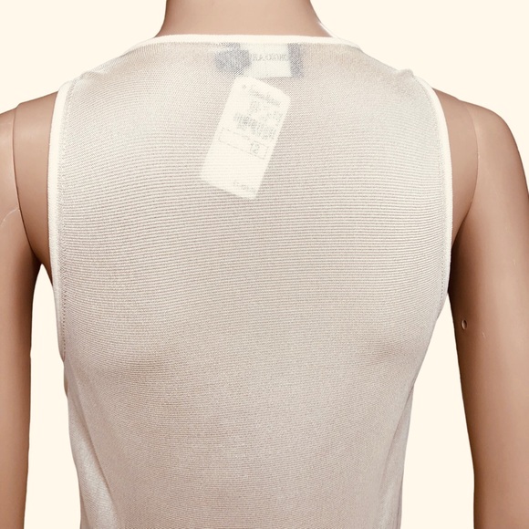 Giorgio Armani NWT ivory knit and sheer top Sz 12 - Picture 14 of 16